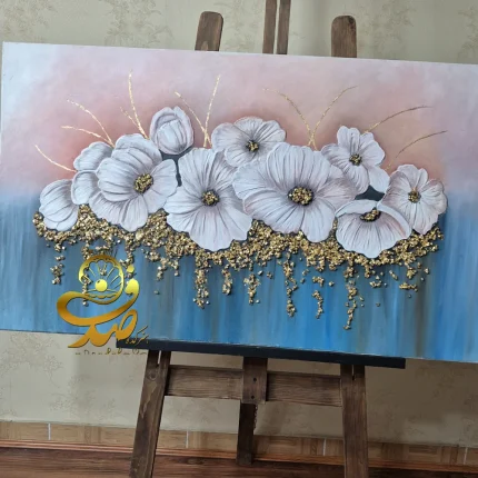 🎨 تابلو دکوراتیو طرح گل عروس